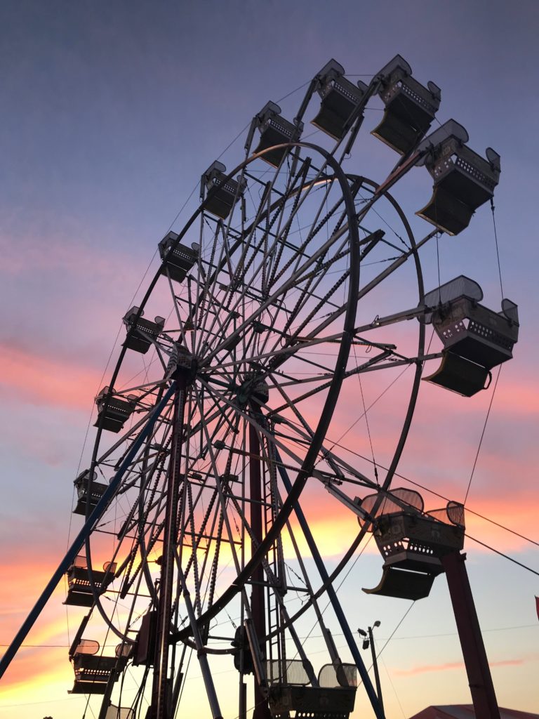 Ferris wheel at dusk