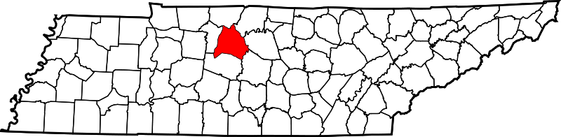 Highlighted map of Davidson County