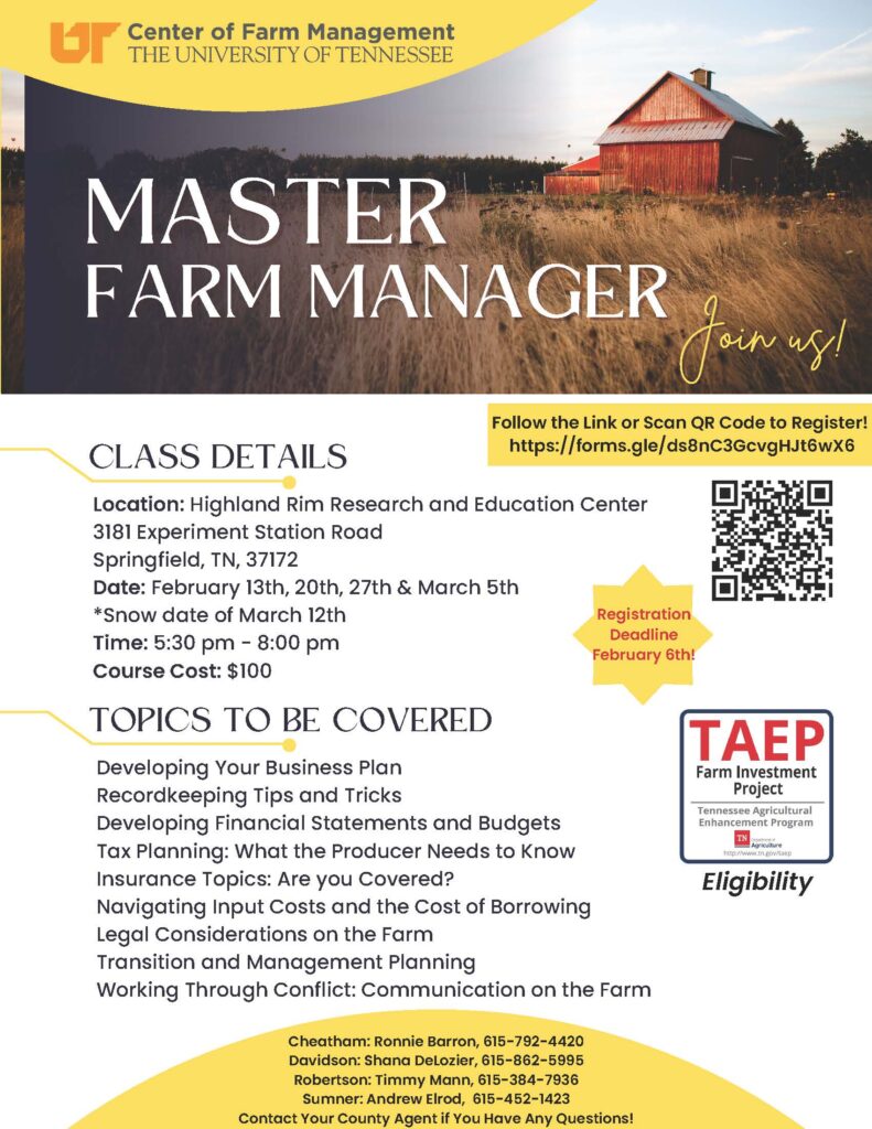 Master Farm Manager Flyer