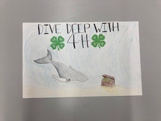Whale and treasure 4-H poster