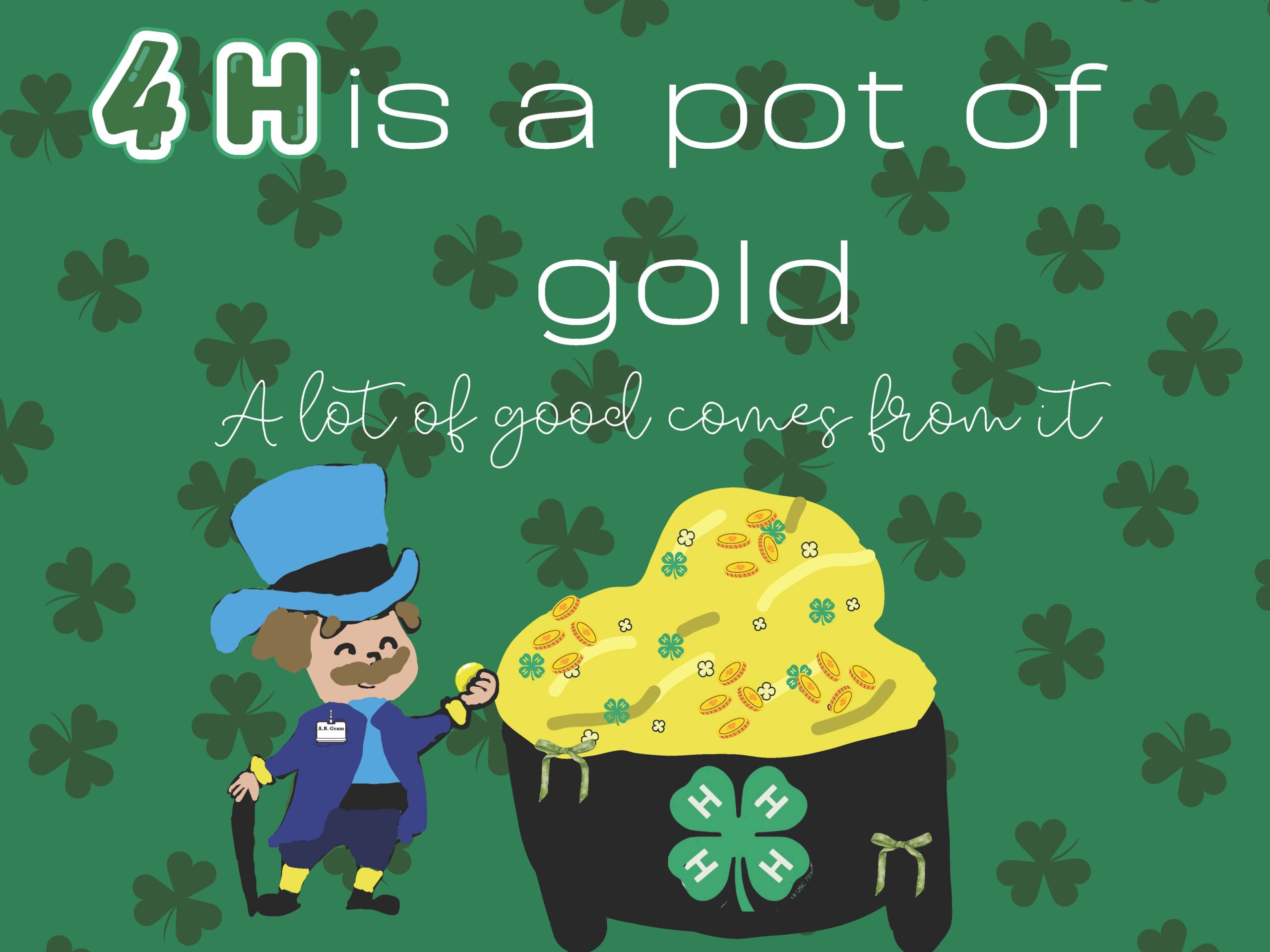 4-H Pot of Gold Digital Art Poster