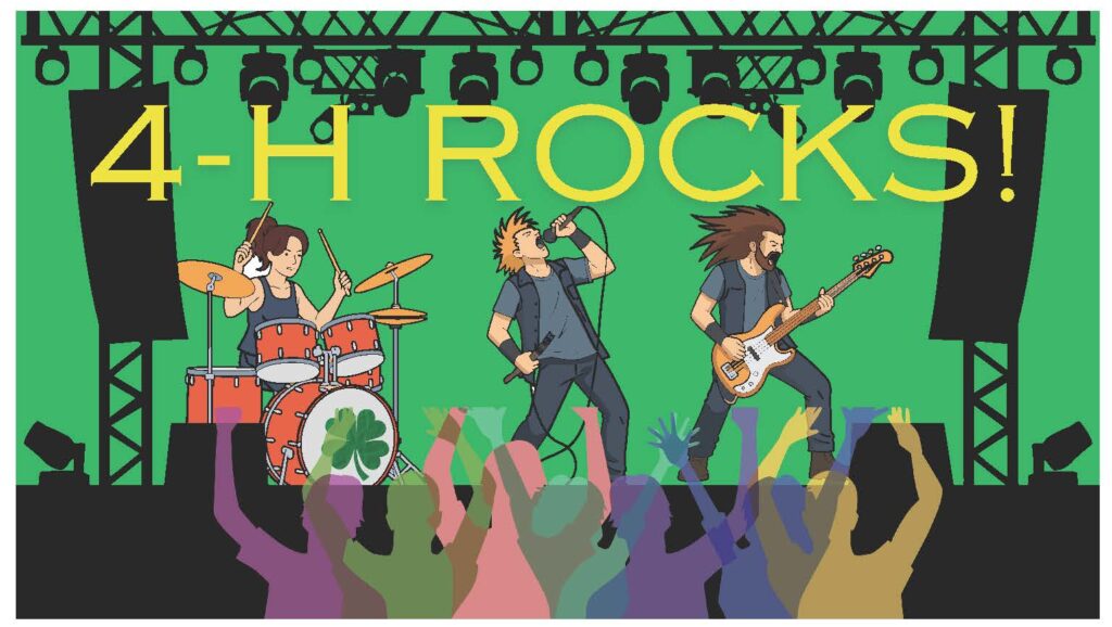 4-H Rock Band Digital Art Poster